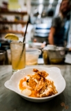 Spot prawn crudo with dashi, kimchi and fried shells - The Walrus and The Carpenter, Seattle, Washington